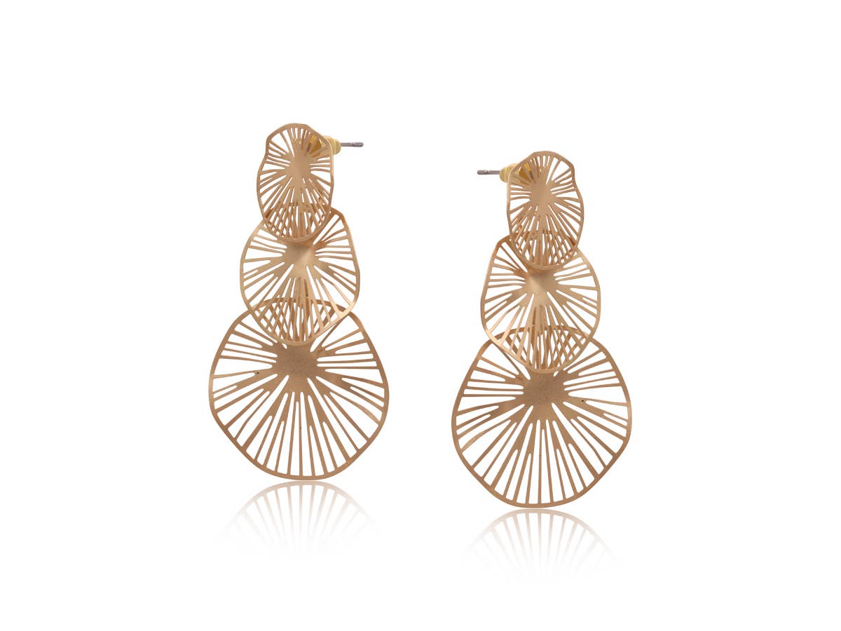 GIVERNY WATER MATTE PLANT EARRINGS