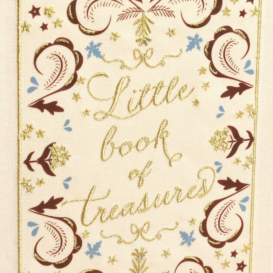 Cream Little Book of Treasures Linen Jewellery Box