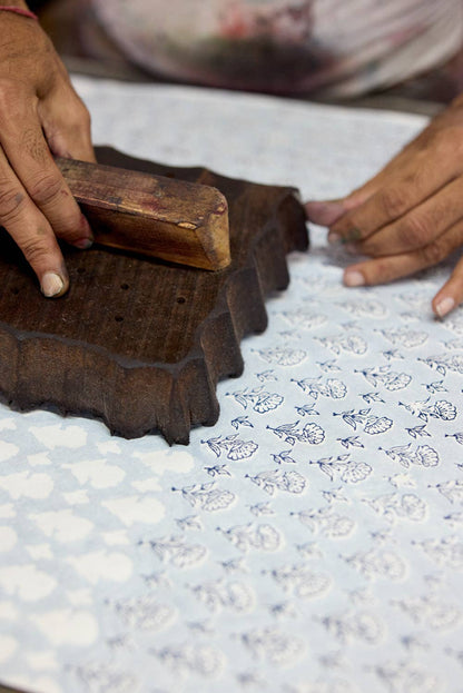 Hand Block Printed Gift Bags (Small) - Blue Stone Refresh