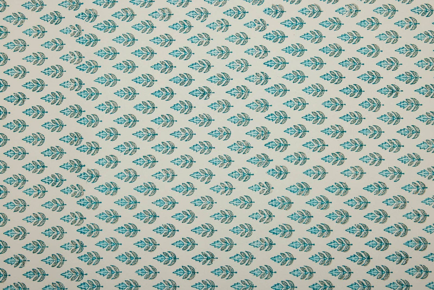 Block Printed Wrapping Paper Sheets - Buti Turquoise