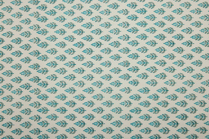 Block Printed Wrapping Paper Sheets - Buti Turquoise