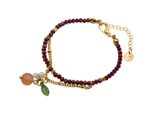 Marina Tangerine Beaded Bracelet