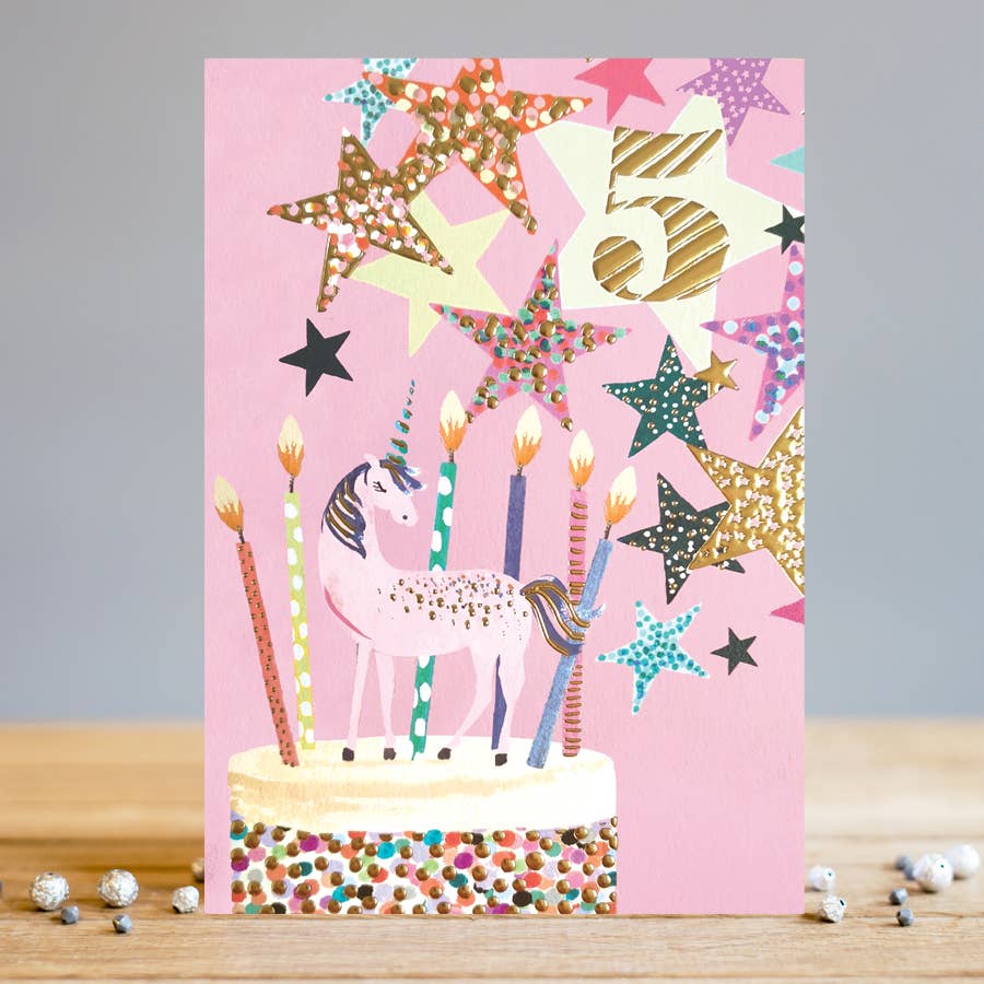 Age 5 Cake Birthday Card | Milestone Age | Kids Cards