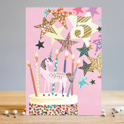 Age 5 Cake Birthday Card | Milestone Age | Kids Cards
