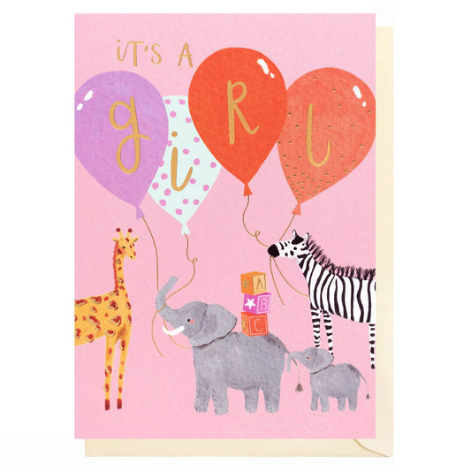It’s a Girl Animals | New Baby Card
