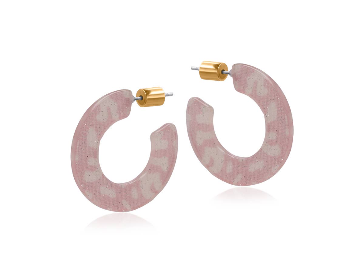 MADRID RESIN FLAT HOOP EARRINGS
