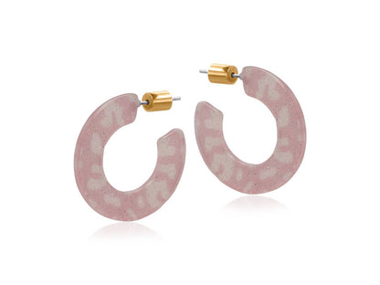 MADRID RESIN FLAT HOOP EARRINGS