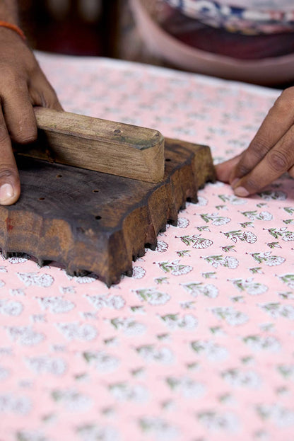 Hand Block Printed Gift Bags (Medium) - Blush Refresh