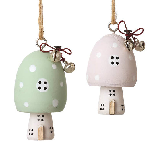 Hanging Mushroom House | White | Green