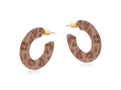 MADRID RESIN FLAT HOOP EARRINGS