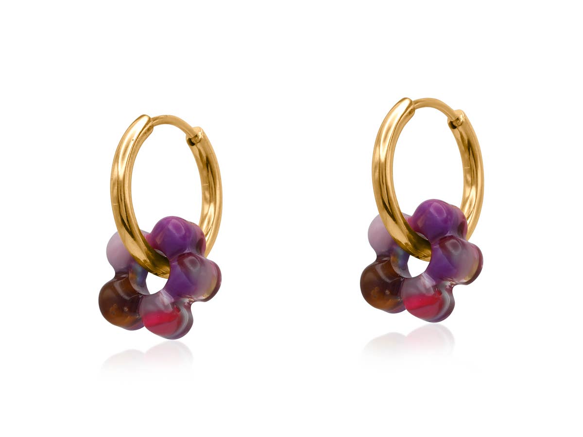 Sonya Petite Resin Huggies Earrings