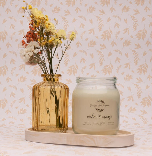 Amber and Orange Candle