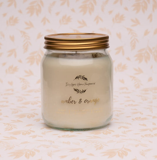 Amber and Orange Candle