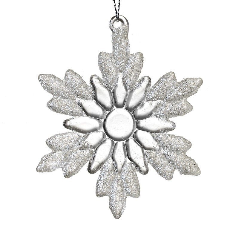 Hanging Glass Snowflake Decoration