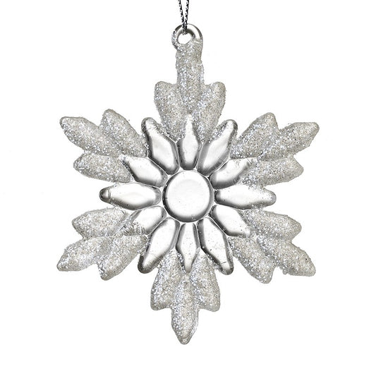 Hanging Glass Snowflake Decoration