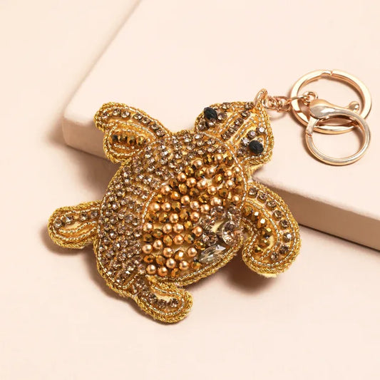 Beaded Turtle Keyring & Bag Charm