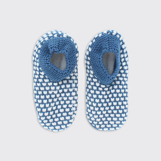 Marnie Cosy  Slipper Socks - Blue