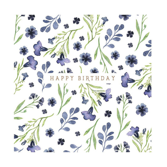 Blue Flowers Card