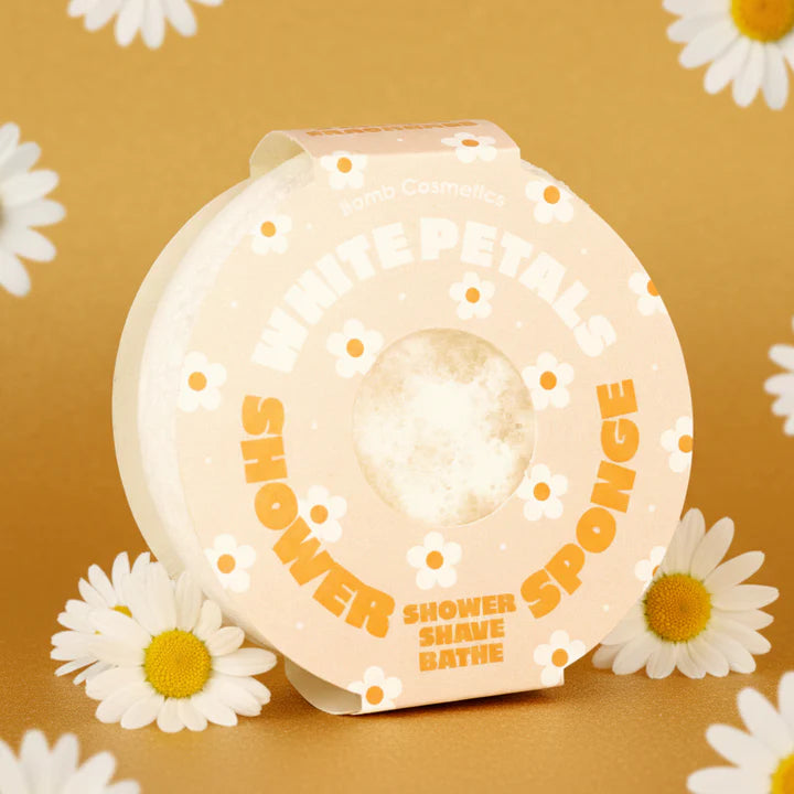 Shower Sponge - White Petals