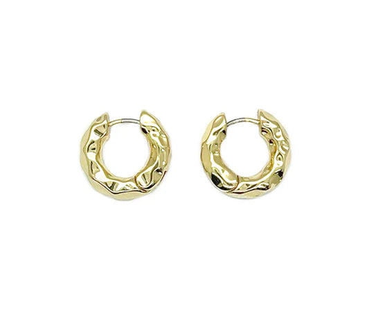 Textured hoop earrings