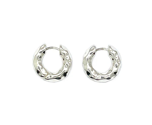 Textured hoop earrings