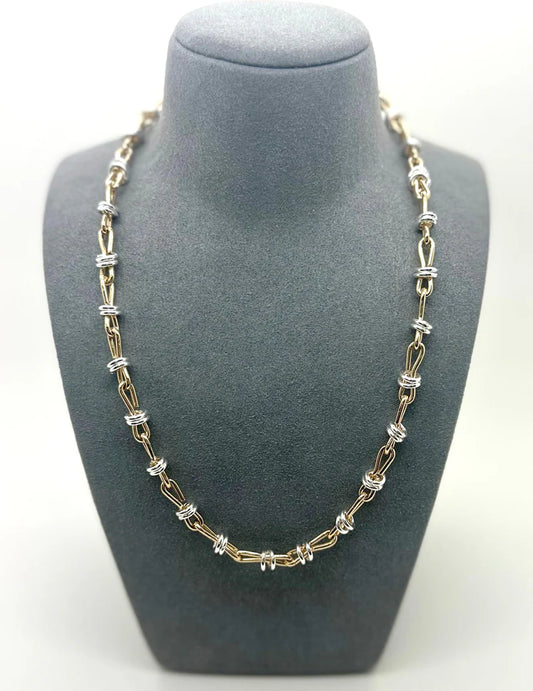 Unique chunky steel necklace