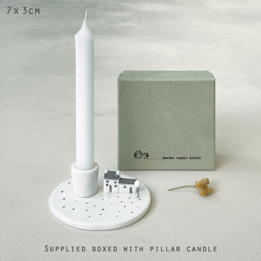 Candle Holder - Houses in Meadow