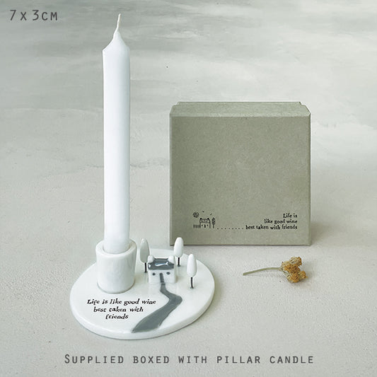 Candle Holder - Life Is Like Good Wine