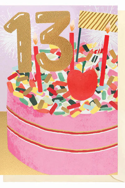 Age 13 Cake Birthday card
