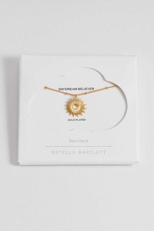 Full Sunburst Necklace - Gold Plated