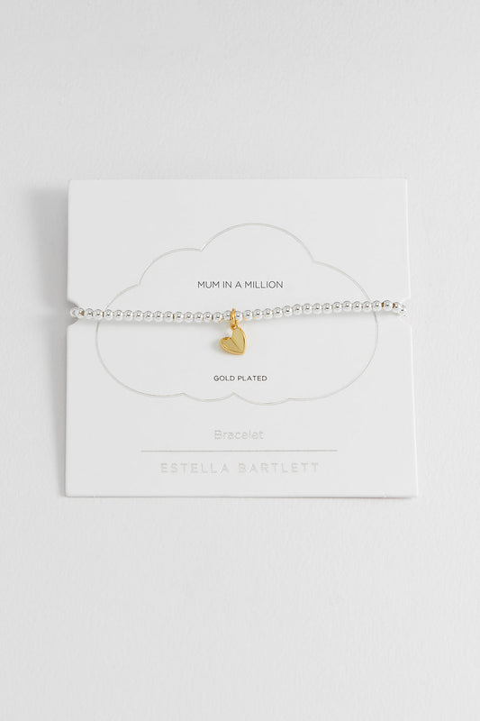 Folded Heart Sienna Bracelet - Gold Plated