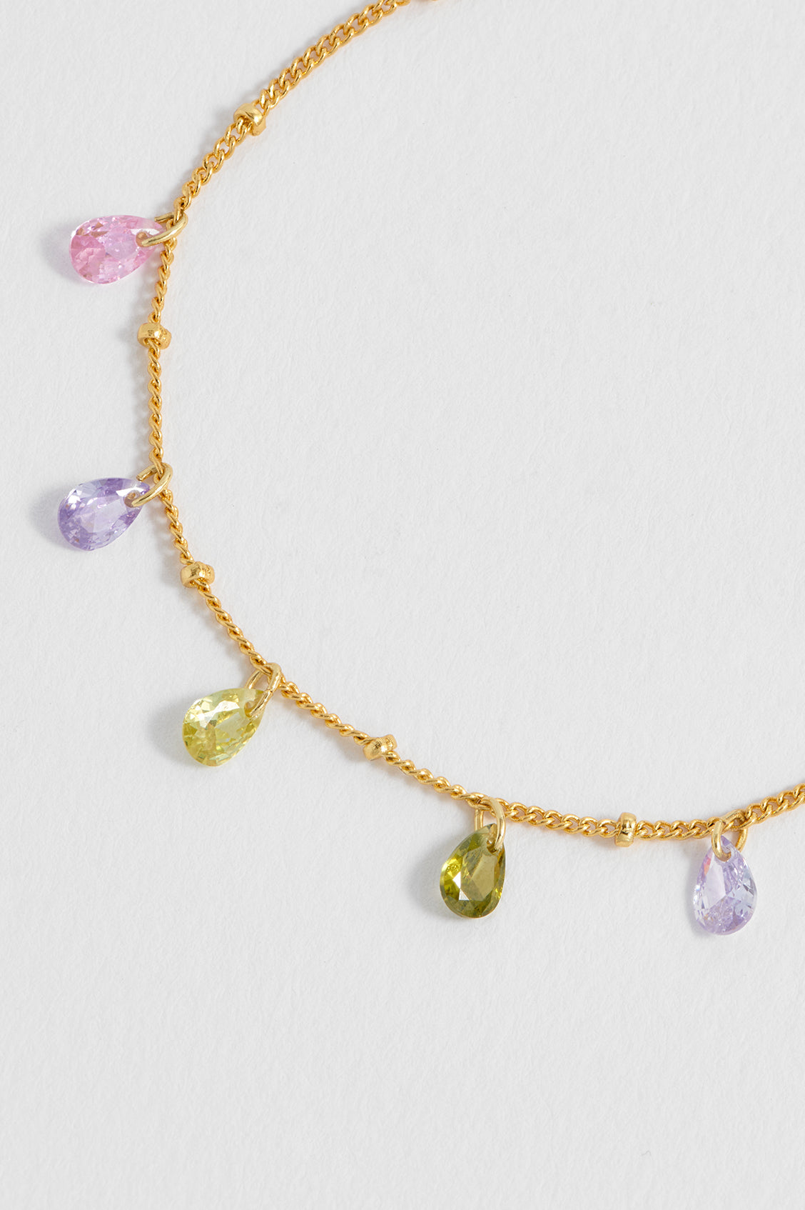 Multi CZ Pear Drop Bracelet