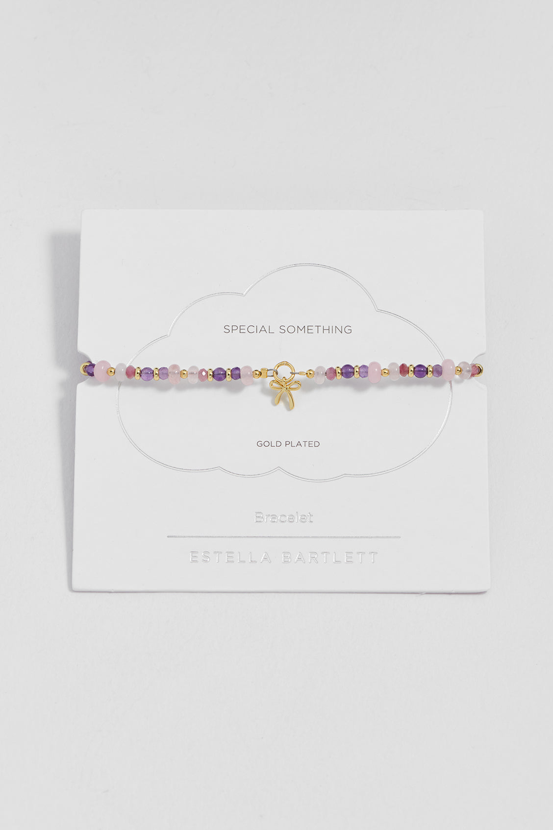 Bow Charm Faceted Purple Mix Amelia Bracelet