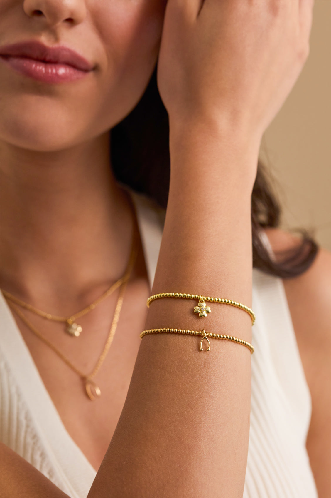 Four Leaf Clover and CZ Sienna Bracelet