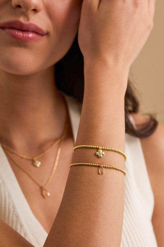Four Leaf Clover and CZ Sienna Bracelet