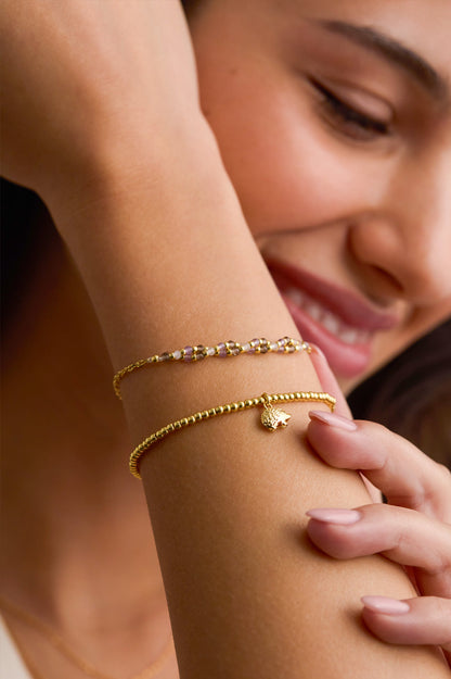 Twisted Gemstone Bead Bracelet