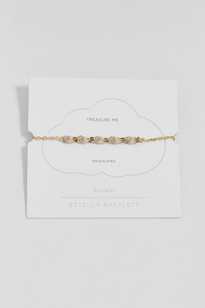 Twisted Gemstone Bead Bracelet