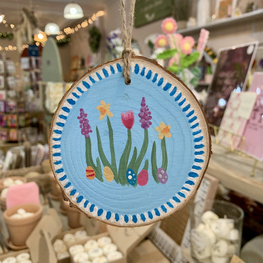 Easter Wooden Hanging Decoration Painting