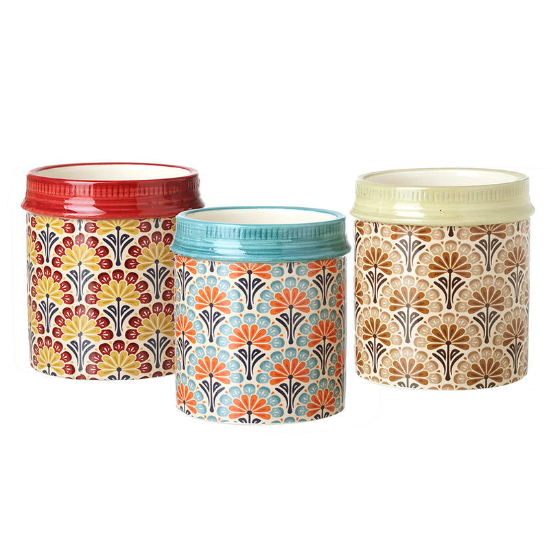 Fleur De Lys Pot | red | blue | green