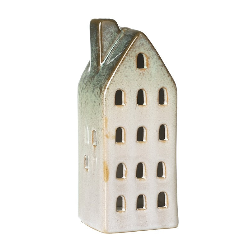Tall Light Up Led Ceramic House