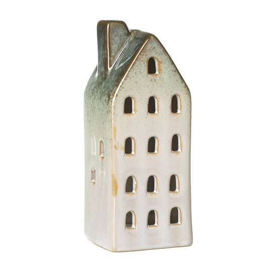 Tall Light Up Led Ceramic House
