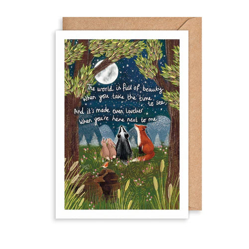 World Full of Beauty | Positive Greetings Card