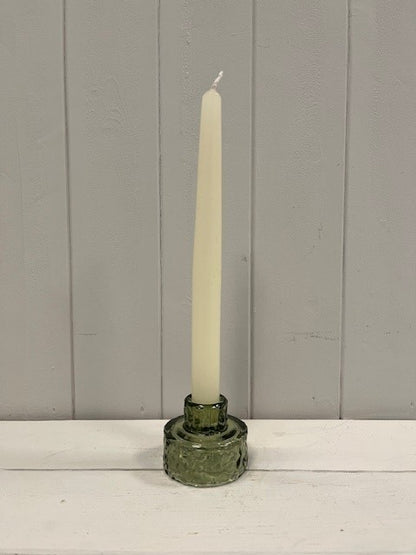 Vintage Green Textured Candle Holder