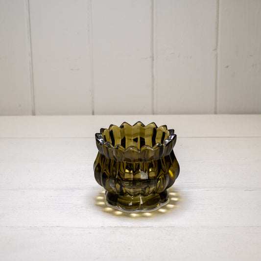 Olive Green Decorative Tealight Holder