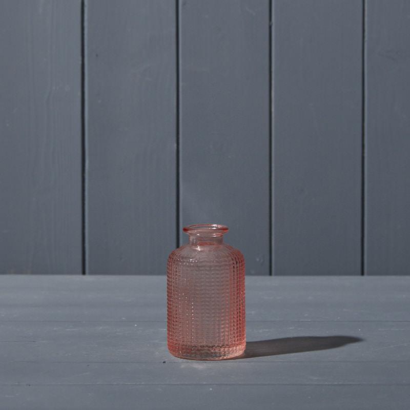 Rose Dimpled Glass Bottle