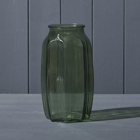 Vintage Green Glass Vase