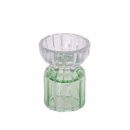Green & Blue Glass Tealight Holder