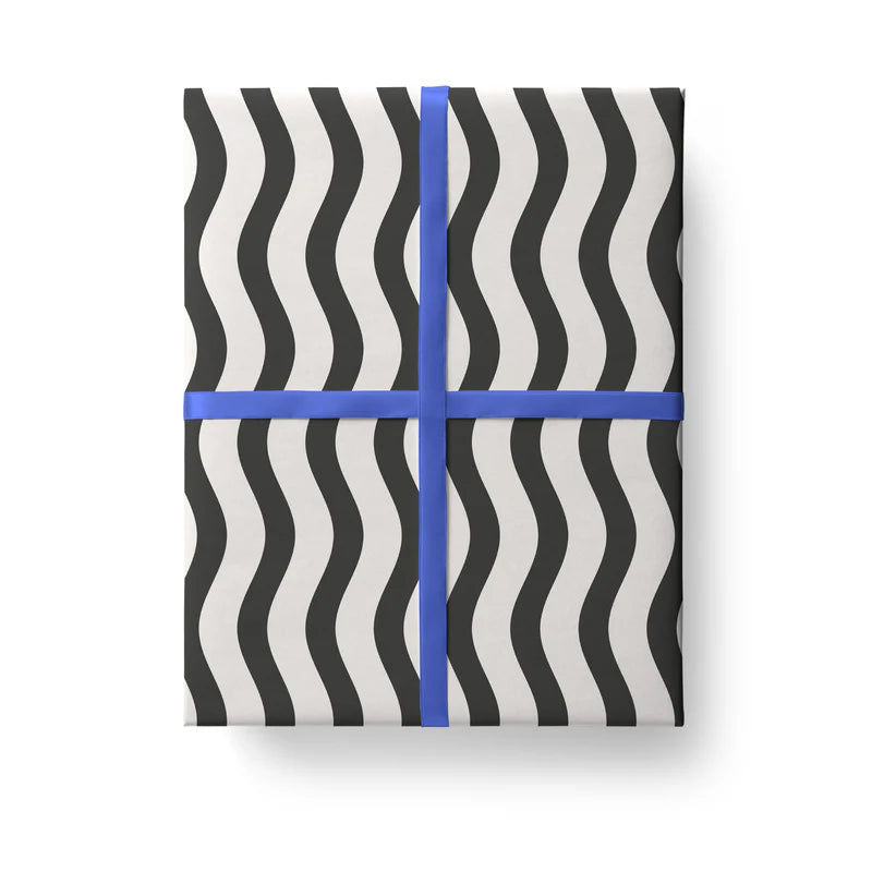 Black Wave Tissue Paper