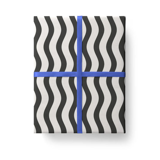 Black Wave Tissue Paper