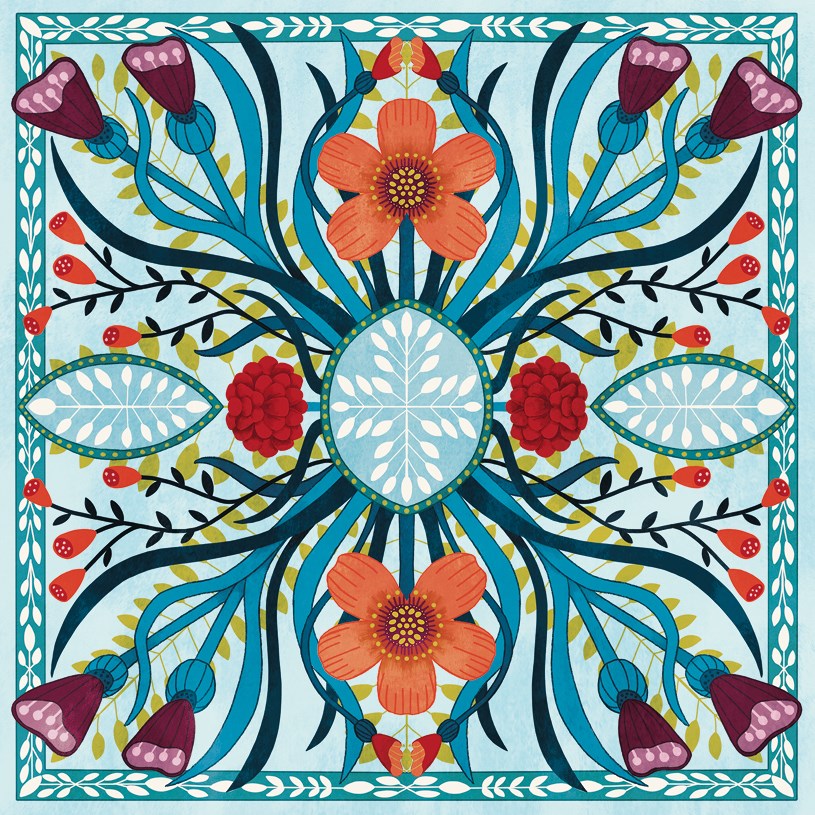 Pale Blue Floral Card